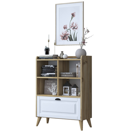 Bibliotecă PRETTY 4 rafturi 1 uşă 80 x 120 cm - Maroom