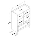 Bibliotecă PRETTY 4 rafturi 1 uşă 80 x 120 cm - Maroom