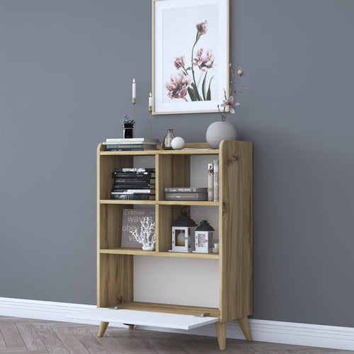 Bibliotecă PRETTY 4 rafturi 1 uşă 80 x 120 cm - Maroom