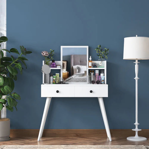 Masă de toaleta BRITNEY 2 rafturi 2 sertare 90 x 38 cm - Maroom