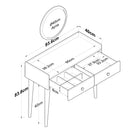 Masă de toaleta LASH 2 sertare 94 x 40 cm - Maroom