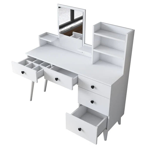 Masă de toaleta BRITNEY 5 rafturi 5 sertare 118 x 38 cm - Maroom