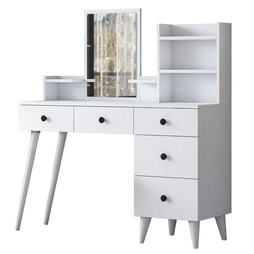 Masă de toaleta BRITNEY 5 rafturi 5 sertare 118 x 38 cm - Maroom