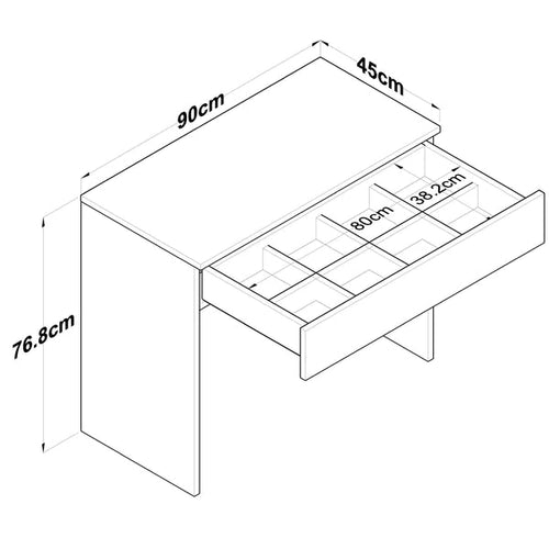 Masă de toaleta SWAN 1 sertar 90 x 45 cm - Maroom