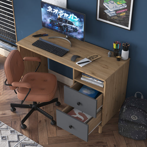 Birou VICTORIA 1 raft 2 sertare 120 x 50 cm, Opțiuni culoare