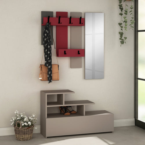 Set cuier și pantofar cu oglindă NOVA 100 cm, Opțiuni culoare