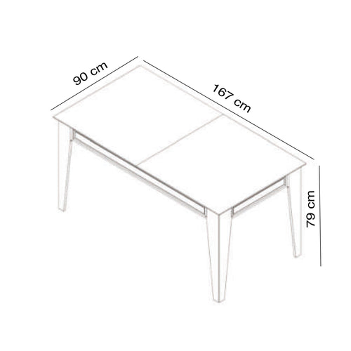 Masă fixă RUSTIK 167 x 90 cm - Maroom