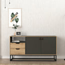 Comodă DORIS 2 uși 2 sertare 1 raft 150 x 80 cm - Maroom