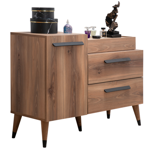 Comodă EMPOLI 1 ușă 3 sertare 116 x 85 cm - Maroom