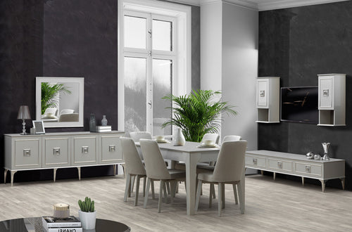 Masă extensibilă OSLO 170 ( 204 ) x 89 cm, Gri