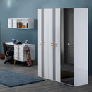 Dulap LOTTO 3 uși 136 x 201 cm, Nuc