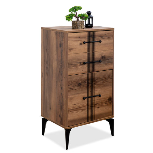 Comodă LOTTO 1 ușă 2 sertare 60 x 110 cm, Nuc