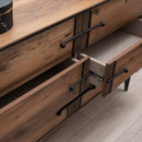 Comodă LOTTO 6 sertare 130 x 81 cm, Nuc