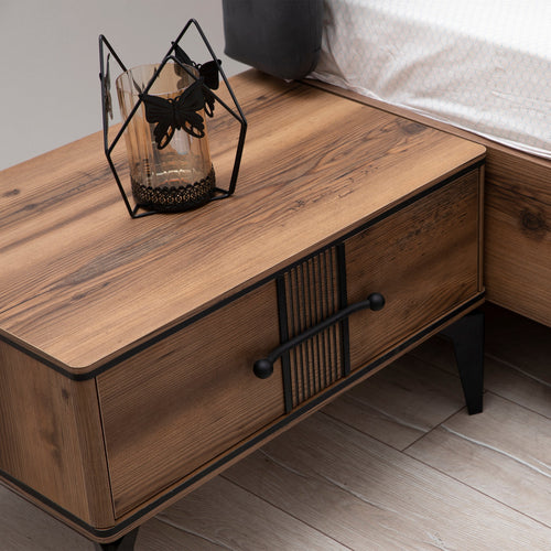 Noptieră LOTTO 1 sertar 60 x 45 cm, Nuc