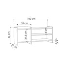 Bancheta cu depozitare AURORA perna pentru sezut 2 rafturi 1 uşi 100 cm, Opțiuni culoare - Maroom