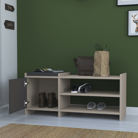 Bancheta cu depozitare AURORA perna pentru sezut 2 rafturi 1 uşi 100 cm, Opțiuni culoare