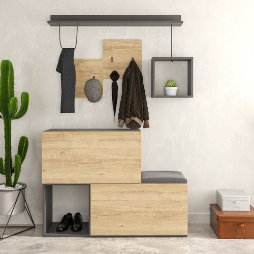 Set cuier și pantofar HOLLY 2 rafturi 2 uşi 120 cm, Opţiuni culoare