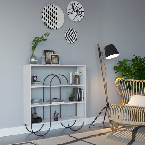 Bibliotecă MAVERICK 3 rafturi 96 x 100 cm, Opțiuni culoare