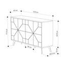 Comodă DORA 4 uşi 123 x 77 cm, Opțiuni culoare - Maroom