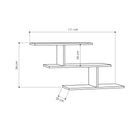 Raft de perete TATOO 104 x 54 cm, Opțiuni culoare - Maroom