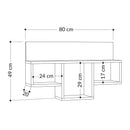 Raft de perete TETRIS 80 x 49 cm, Opțiuni culoare - Maroom