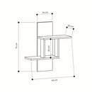 Raft de perete ENZO 64 x 70 cm, Opțiuni culoare - Maroom
