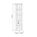 Bibliotecă FELIX 5 rafturi 34 x 161 cm, Opțiuni culoare - Maroom