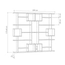 Bibliotecă TRIP 9 rafturi 92 x 173 cm, Opțiuni culoare - Maroom