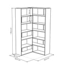 Bibliotecă ANJELIQUE 12 rafturi 94 x 179 cm, Opțiuni culoare - Maroom