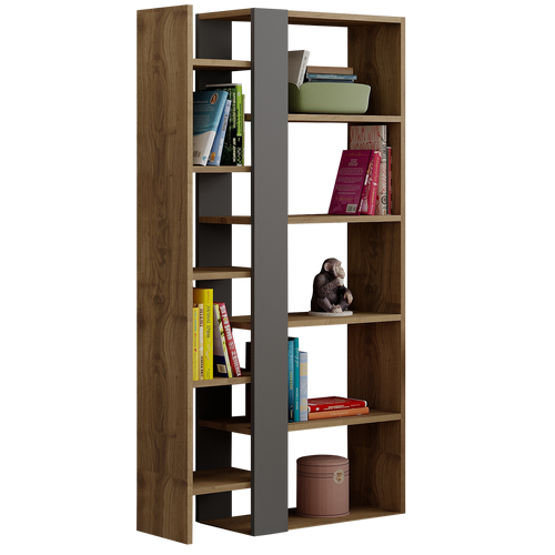 Bibliotecă DANTE 9 rafturi 80 x 151 cm, Opțiuni culoare - Maroom