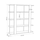 Bibliotecă SIERRA 4 rafturi 110 x 122 cm, Opțiuni culoare - Maroom