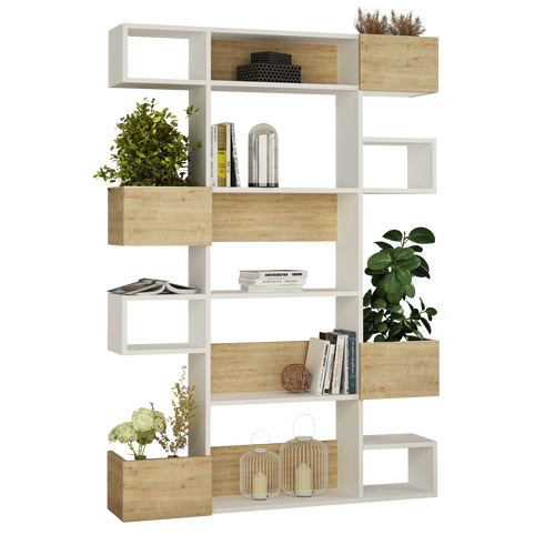 Bibliotecă BOTANIC 9 rafturi 120 x 171 cm, Opțiuni culoare
