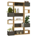 Bibliotecă BOTANIC 9 rafturi 120 x 171 cm, Opțiuni culoare