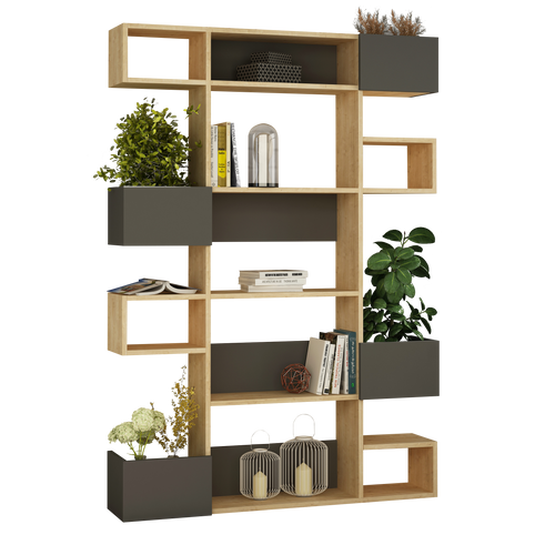 Bibliotecă BOTANIC 9 rafturi 120 x 171 cm, Opțiuni culoare