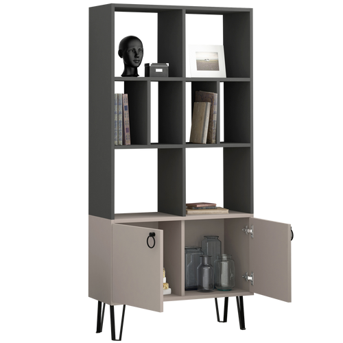 Bibliotecă BENTLEY 8 rafturi 2 uşi 80 x 166 cm, Opțiuni culoare