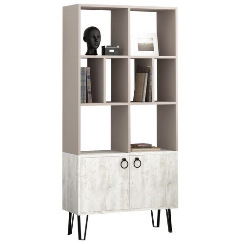 Bibliotecă BENTLEY 8 rafturi 2 uşi 80 x 166 cm, Opțiuni culoare