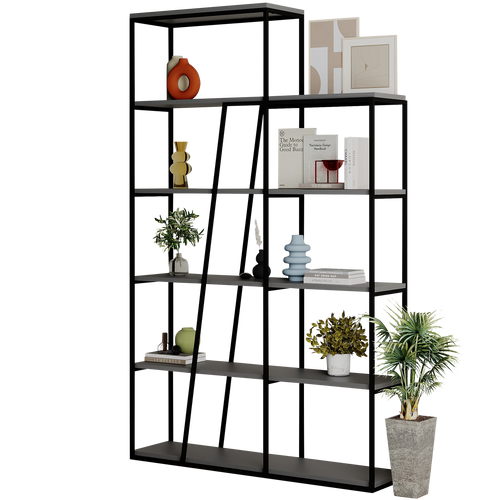 Bibliotecă AURA 5 rafturi 110 x 178 cm, Opțiuni culoare