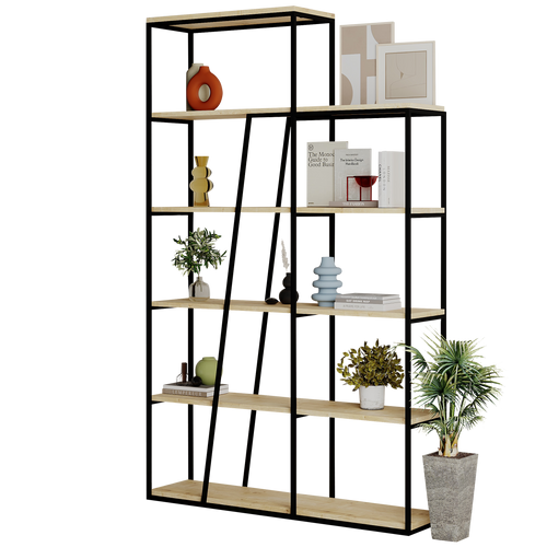 Bibliotecă AURA 5 rafturi 110 x 178 cm, Opțiuni culoare