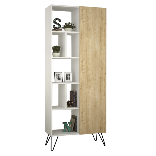 Bibliotecă DOVE 7 rafturi 1 ușă 81 x 191 cm, Opțiuni culoare