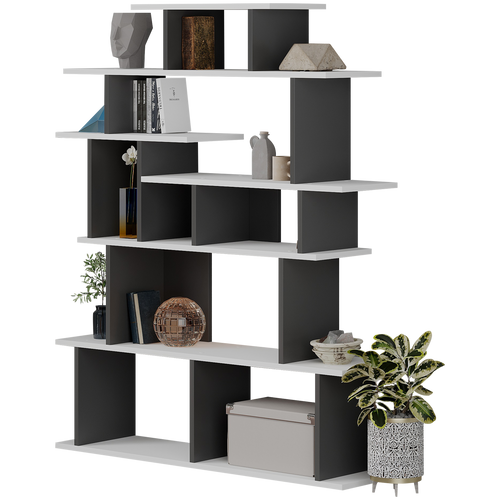 Bibliotecă CASTLE 16 rafturi 120 x 149 cm