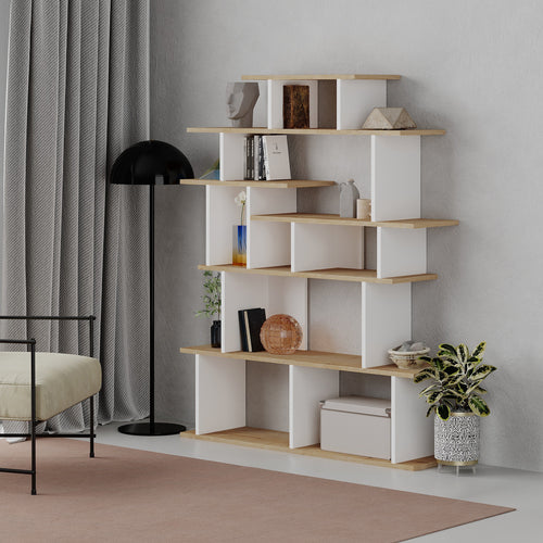 Bibliotecă CASTLE 16 rafturi 120 x 149 cm