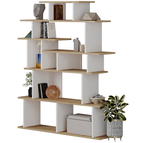 Bibliotecă CASTLE 16 rafturi 120 x 149 cm