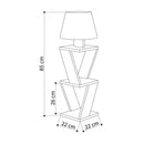 Lampadar ZETA 2 rafturi 22 x 85 cm, Opțiuni culoare - Maroom