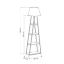 Lampadar AURA 4 rafturi 50 x 165 cm, Opțiuni culoare - Maroom