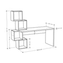 Birou TETRA 4 rafturi 157 x 60 cm, Opțiuni culoare - Maroom