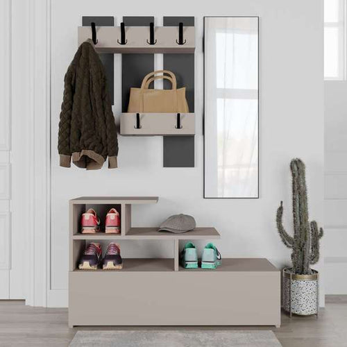 Set cuier și pantofar cu oglindă NOVA 100 cm, Opțiuni culoare