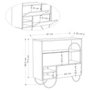 Pantofar MAVERICK 4 rafturi 2 uşi 97 cm, Opțiuni culoare - Maroom