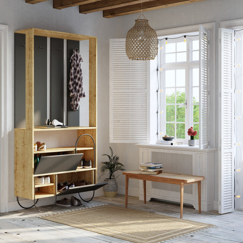 Set cuier și pantofar MAVERICK 5 rafturi 2 uşi 97 cm, Opțiuni culoare