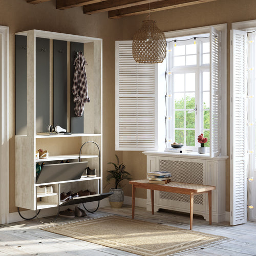 Set cuier și pantofar MAVERICK 5 rafturi 2 uşi 97 cm, Opțiuni culoare