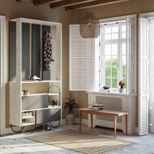 Set cuier și pantofar MAVERICK 5 rafturi 2 uşi 97 cm, Opțiuni culoare